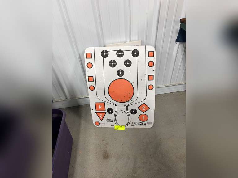 Used cardboard target