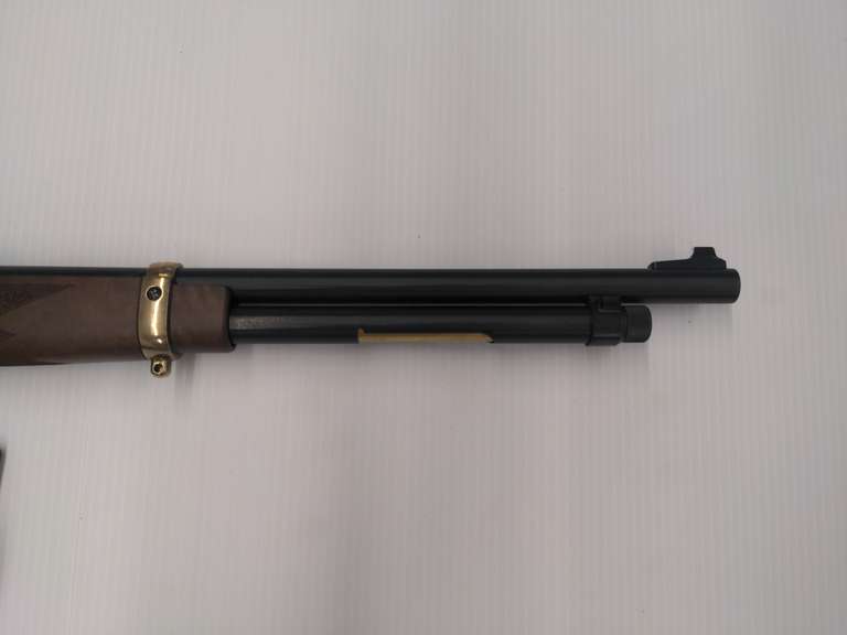Henry Brass Lever Action .45-70 Gov't, Ornate Stock & Foregrip, 20" Round Barrel, Tube Fed, Model H024-4570, Serial # 4570SG10245