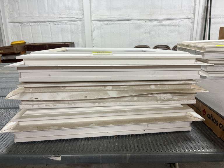 Stack of three 23 1/2 x 23 1/2 windows