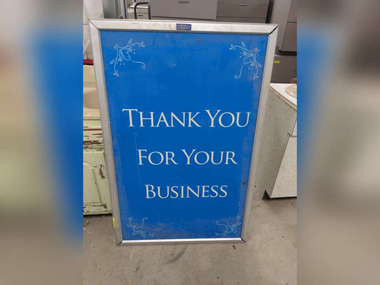 Thank you for your business sign