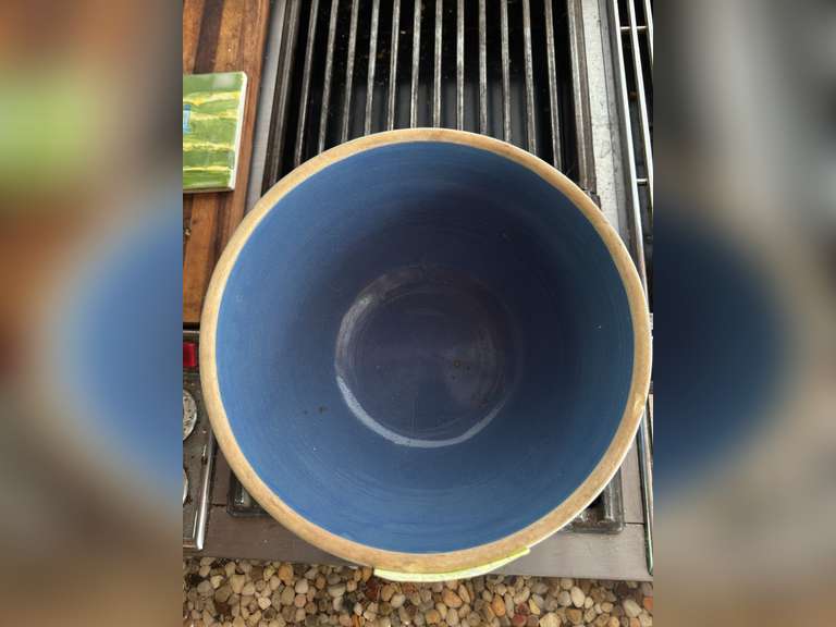 Blue stoneware bowl