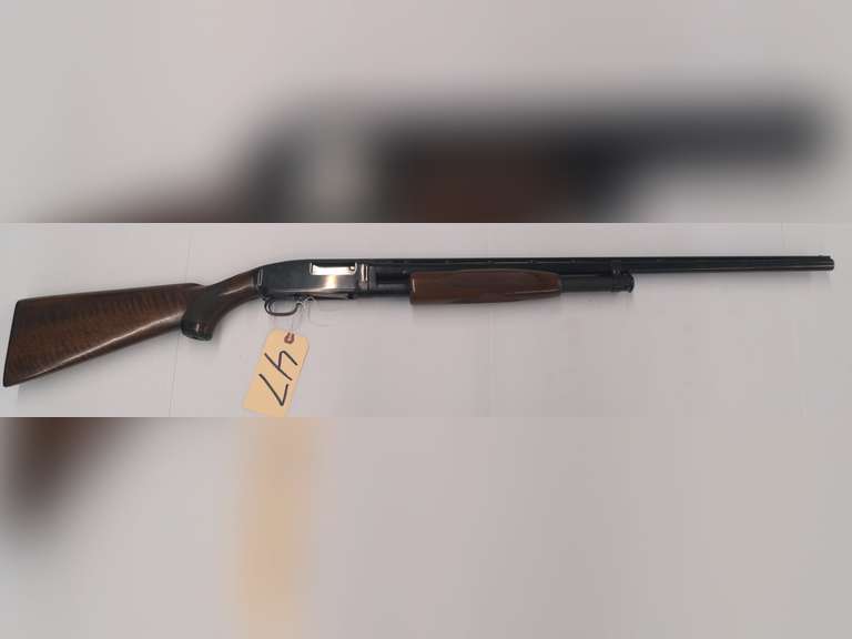 Winchester Model 12, 16 Gauge Pump Action Shotgun, 2.75" Shells/Bore, Checkered Grip and Foregrip