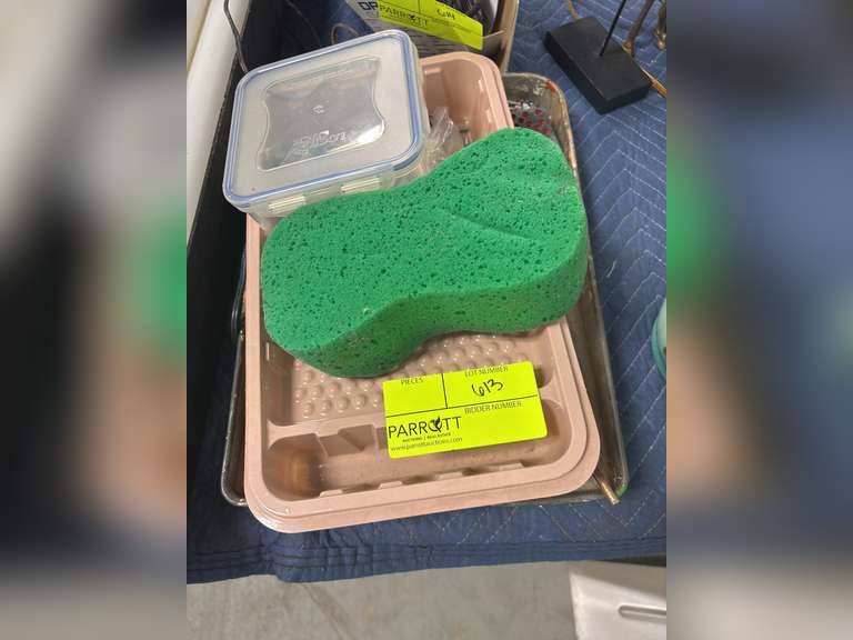 Paint trays, sponge, & more