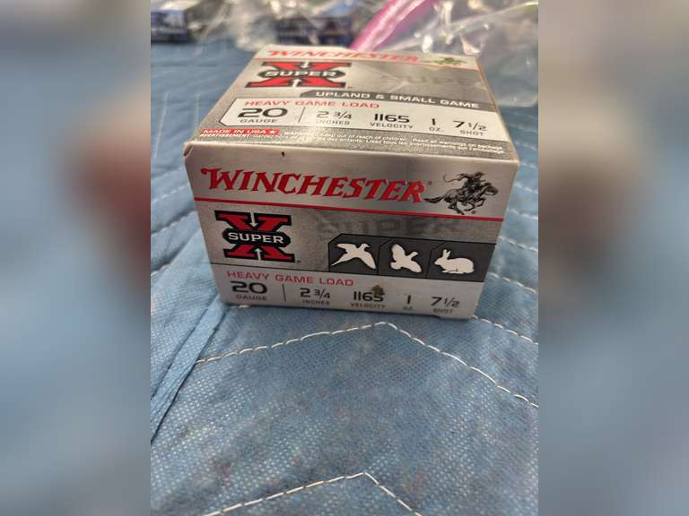 (25) Shells of Winchester Super X 20 Gauge, 2 & 3/4", 1 OZ., 7.5 Shot, Upland & Small Game Loads
