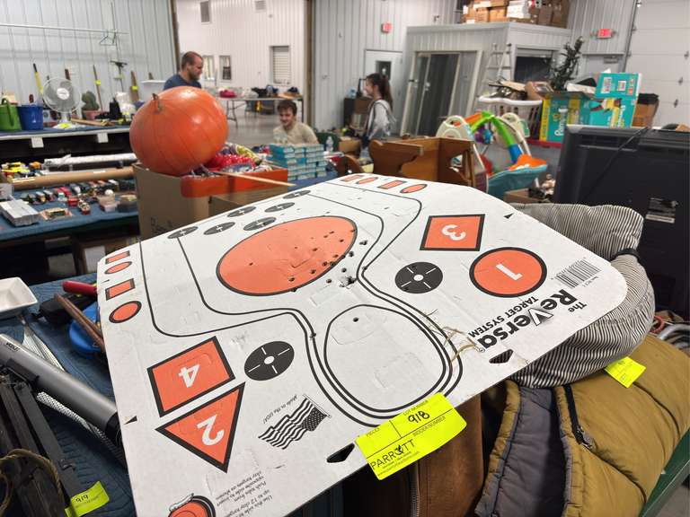Used cardboard target