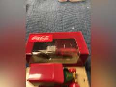 6 model matchbox collectible trucks & Coca-Cola train accessory