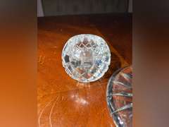 Large Waterford vase with damage around lip