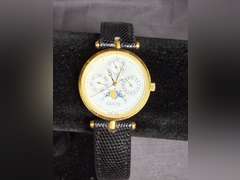 GUCCI Moon Pahe Men's Watch, Swiss Made, Black Leather Band, Quartz Movement