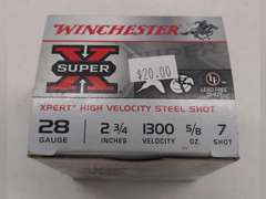 (25) Shells of Winchester Super X 28 Gauge, 2 & 3/4", 5/8 OZ., 7 Shot, Game & Target Loads