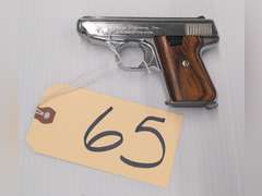 Jennings Firearms Inc Model J-22, 22LR Semiautomatic Pistol, 1 Magazine, Chrome Finish, Wood Grips