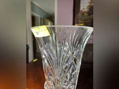 Large Waterford vase with damage around lip