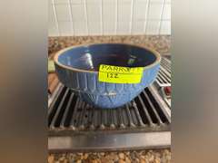 Blue stoneware bowl
