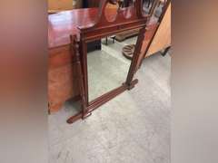 Cherry desk with attachable mirror on back