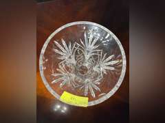 Large Waterford vase with damage around lip