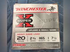 (25) Shells of Winchester Super X 20 Gauge, 2 & 3/4", 1 OZ., 7.5 Shot, Upland & Small Game Loads
