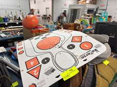 Used cardboard target