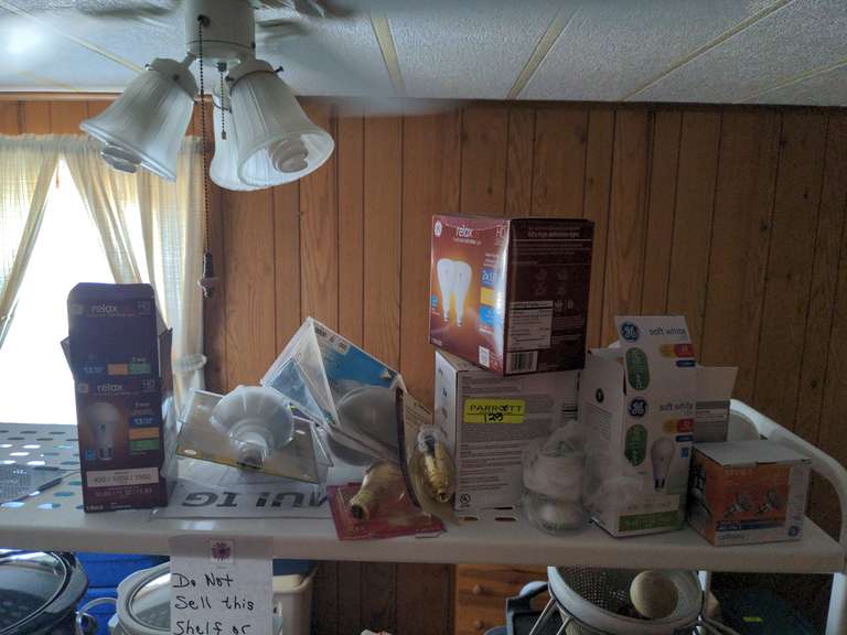 Shelf of various light bulbs( Shelf not included)