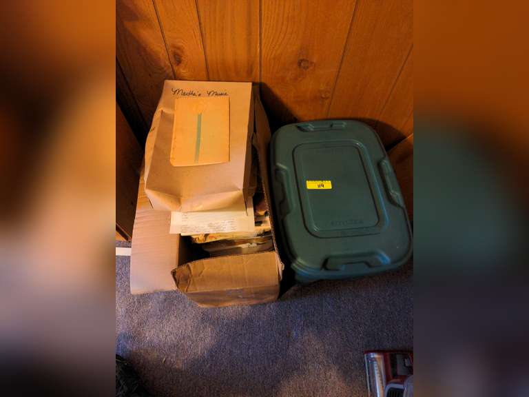 Two boxes of sheet music