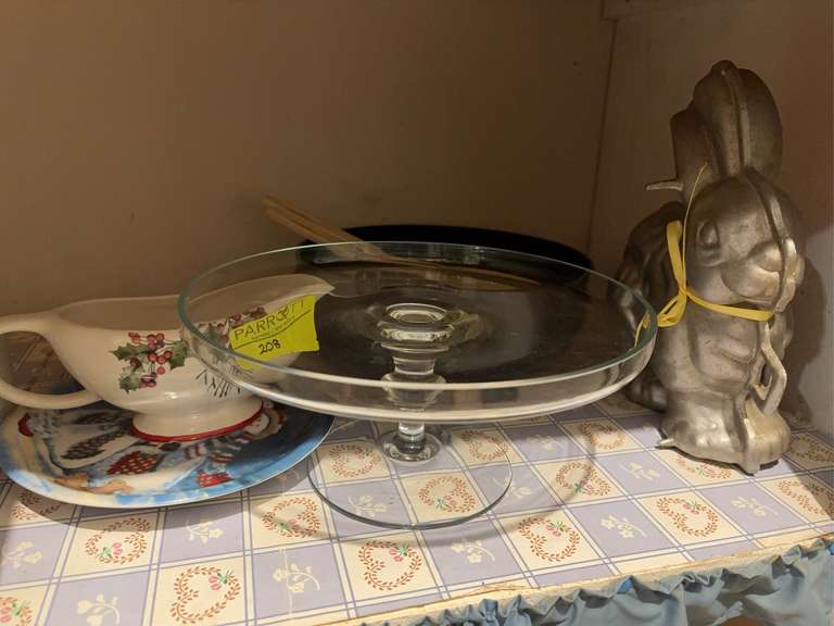 Aluminum Rabbit cake mold, Cake Plate, and Salad Bowl