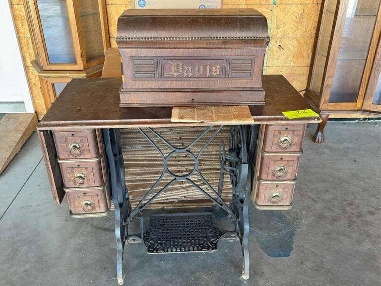 Vintage Davis Sewing Machine Table