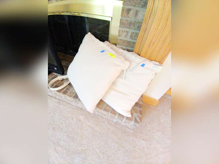 Pair of Large Decorative Throw Pillows, approx. 22" x 22"