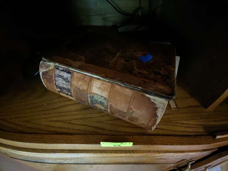 1897 Webster's International Dictionary, Possibly Leather Bound, Binding is Weak