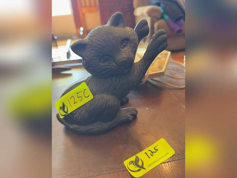 Cast Iron Kitten Door Stop