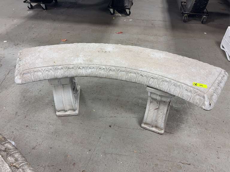 Concrete Curved Garden Bench