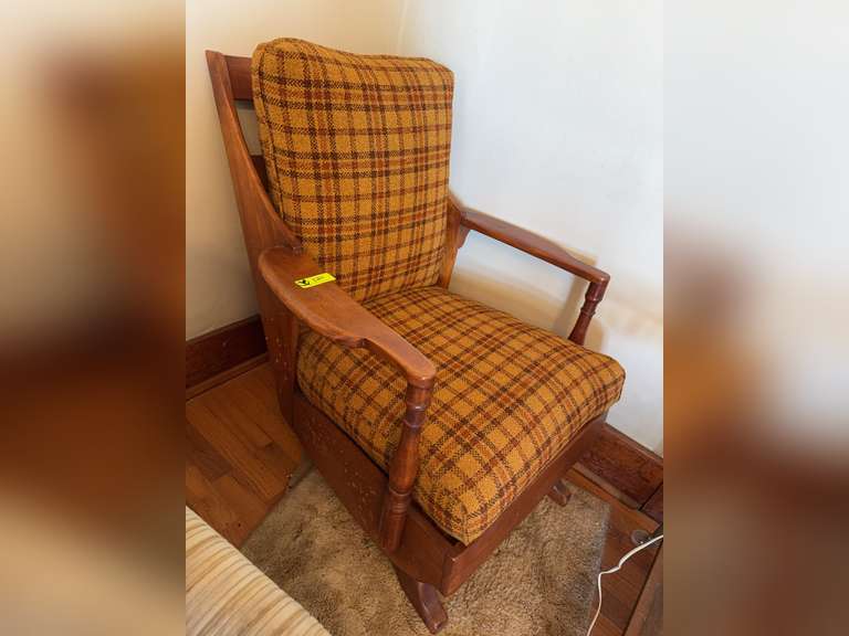 Wooden Rocking Chair w/ cushions