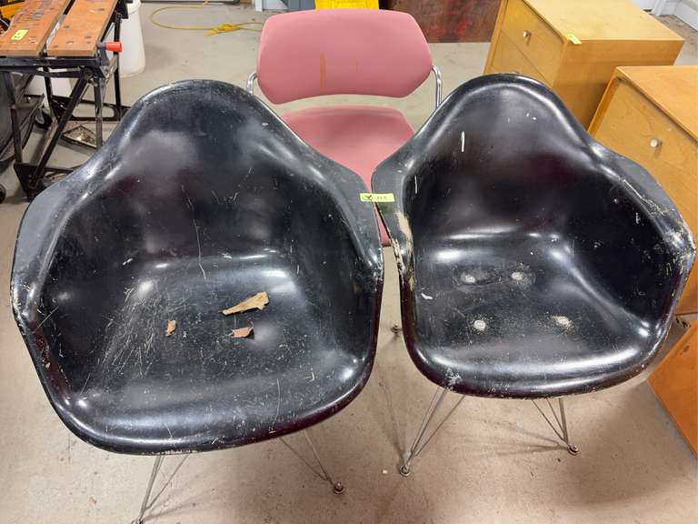 3 Metal Chairs