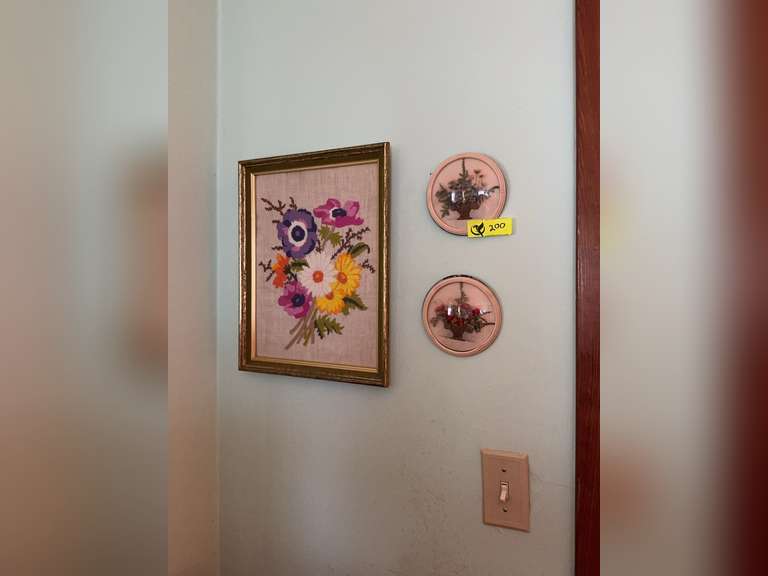 Group of Floral Wall Hangings
