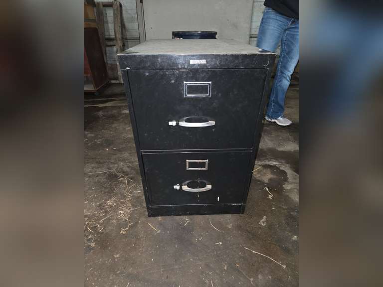 Black 2 drawer filing cabinet