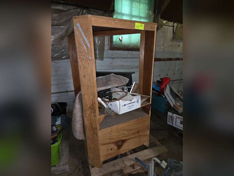 Wooden corner entertainment center and more
