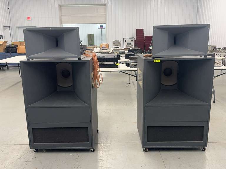 Pair of ALTEC LANSING Model (299-8A) High Frequency Driver Tangerine Radial Phasing System Pascalite