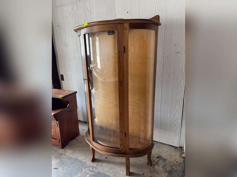 Bow front curio cabinet