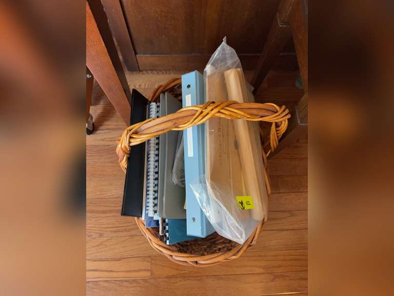 Basket with various sheet music