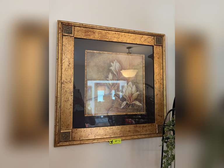 2 Magnolia Framed pictures 26”x26”