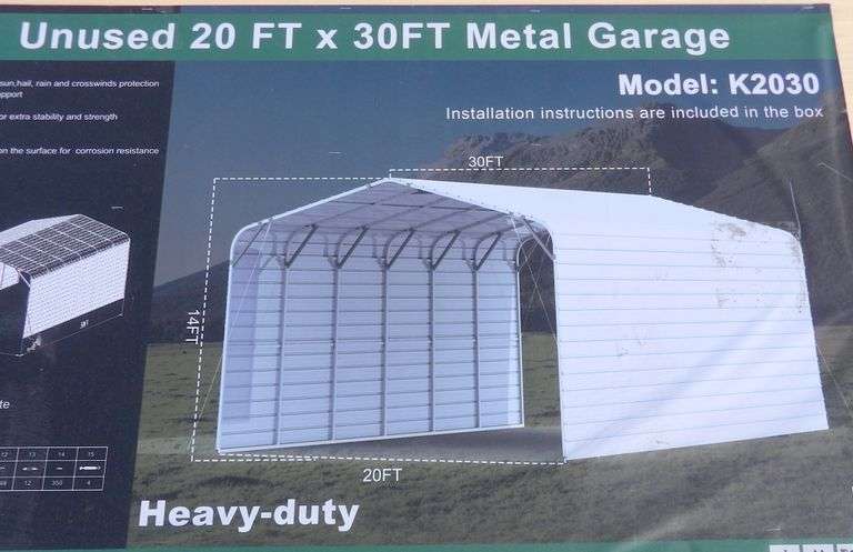 E-480 Metal Garage 30' x 20'