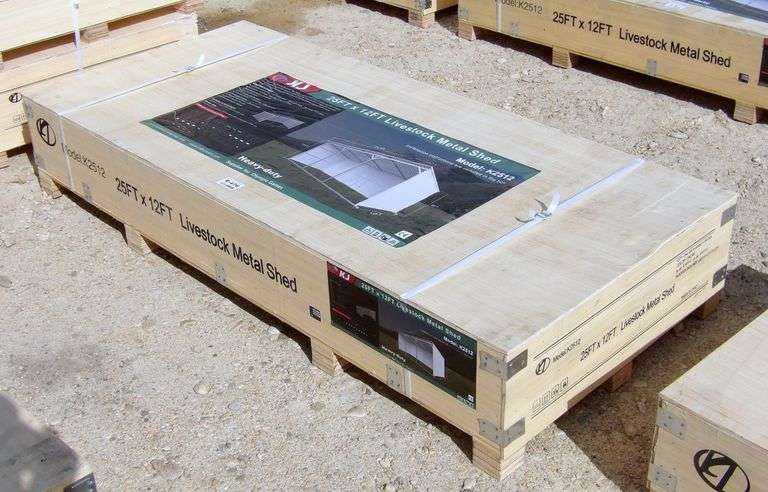 E-476 Livestock Metal Shed 25' x 12'