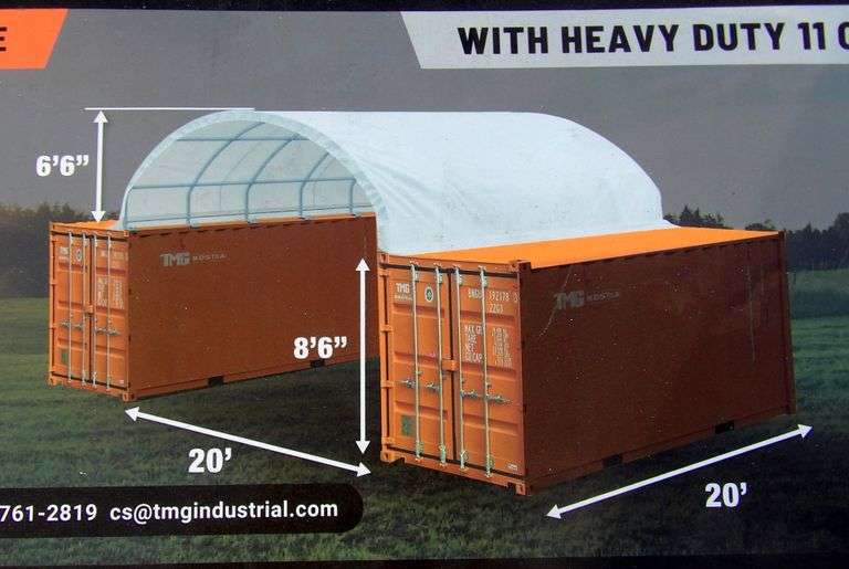 E-522 TMG Single Truss Storage Container Shelter