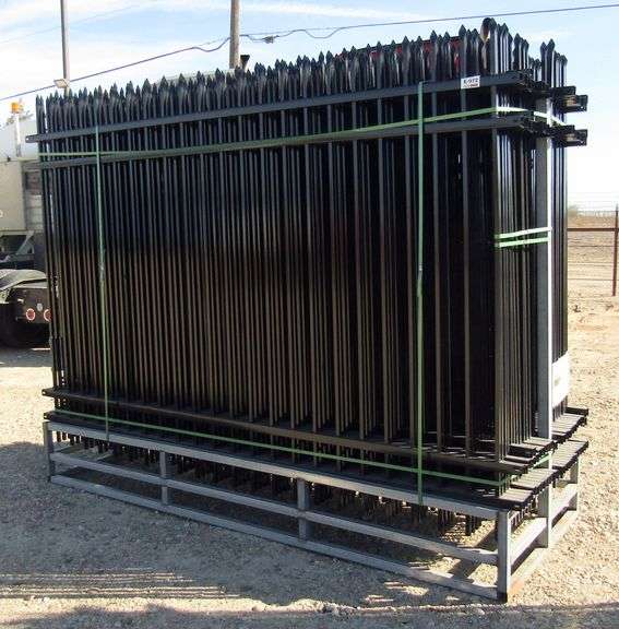 E-972 Unused Galvanized Steel Fencing