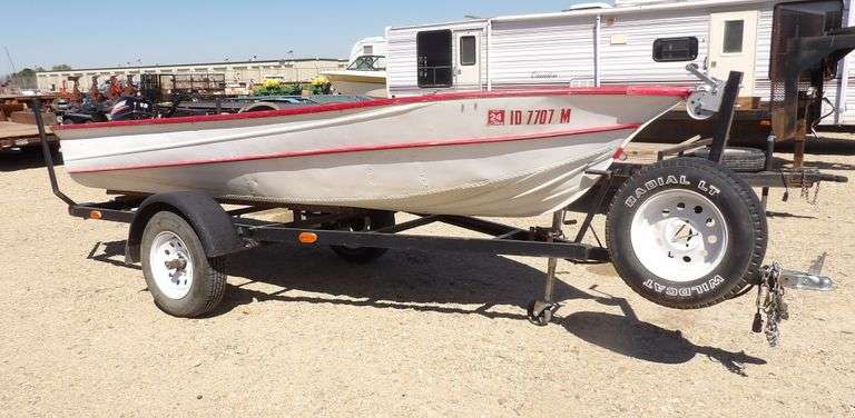 E-703  14' Aluminum Boat + Trailer