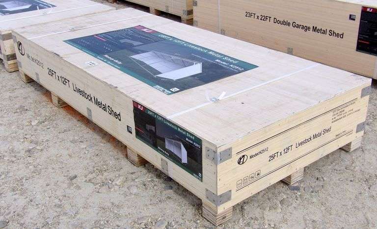 E-464 Livestock Metal Shed 25' x 12'