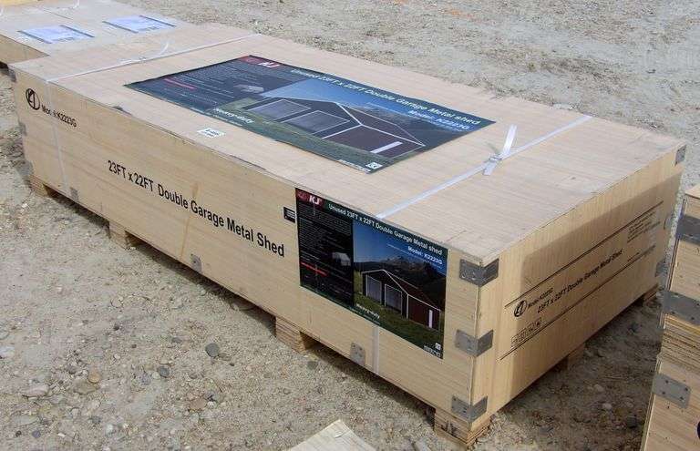 E-468 Double Garage Shed 23' x 22