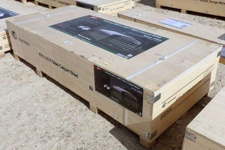 E-466 Steel Carport Shed 40' x 20'