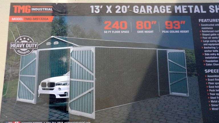 E-523 TMG Garage Metal Shed