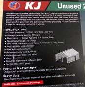 E-463 Double Garage Metal Shed 23' x 22'