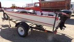 E-703  14' Aluminum Boat + Trailer