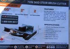 E-237  Unused Wolverine Skid Steer Brush Cutter