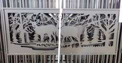 E-459 One Set Metal Driveway Gates